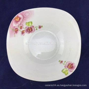 forma cuadrada de la ensalada de porcelana fina